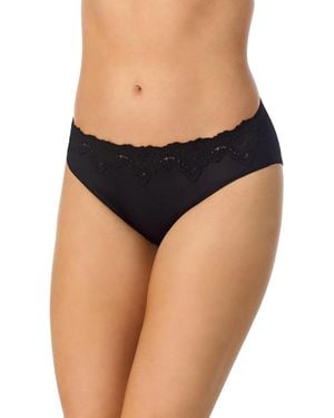 Le Mystere Lace Allure Microfiber Bikini Panty - Black