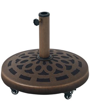 Outsunny Round Patio Umbrella Base - Black