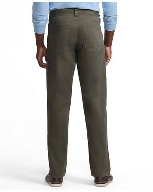 Lands' End Travel Kit Comfort Waist Classic Straight Fit 5 Pocket Pant - Gray