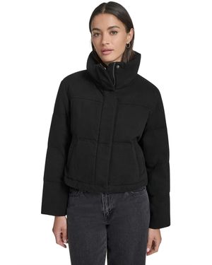 Levi's Regular Cropped Cotton Puffer Jacket - Black