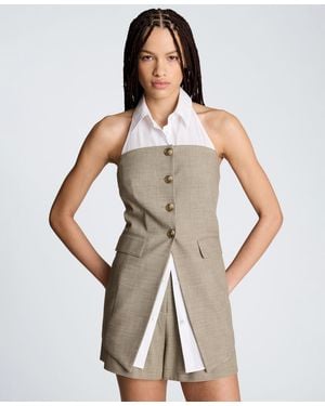 Kenneth Cole Collared Neck Vest - Gray