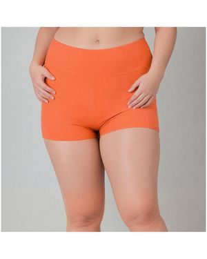 Calypsa Plus Size Swim Shorts - Orange