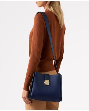 Radley Sloane Street Leather Zip Top Crossbody - Blue