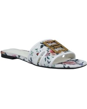 Giani Bernini Ingridd Square Toe Flat Sandals - White