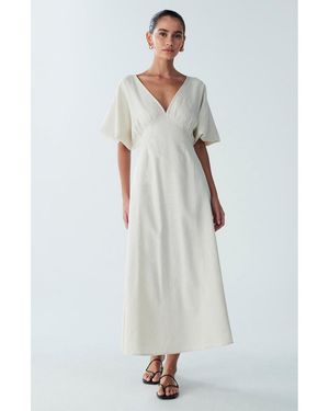 ST MRLO Palm Midi Dress - White
