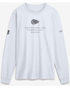 Nike Kansas City Chiefs Sideline Bold Arch Star Dri-fit Long Sleeve T-shirt - Blue