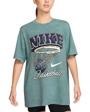 Nike Cotton Basketball Graphic Short-sleeve T-shirt - Blue