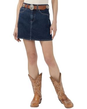 Silver Jeans Co. Denim A-line Mini Skirt - Blue