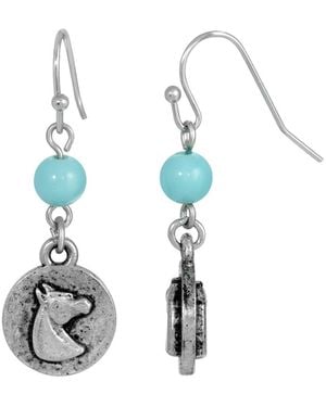 2028 Horse Wire Earrings - Multicolor