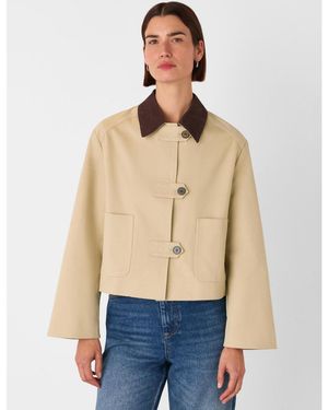 Whistles Corduroy Collar Jacket - Natural