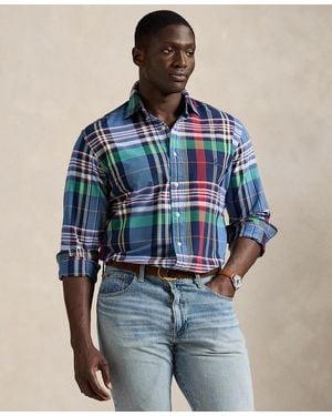Polo Ralph Lauren Big & Tall Gingham Oxford Shirt - Blue