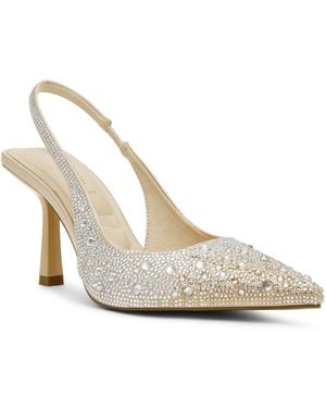 Anne Klein Itzy Embellished Slingback Pumps - White