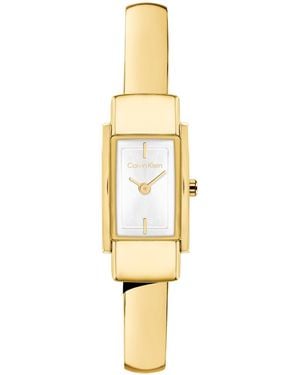 Calvin Klein Moderne Gold-tone Stainless Steel Bangle Bracelet Watch 15mm - Metallic