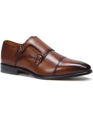 Anthony Veer Delano Ii Double Monk Strap Dress Shoes - Brown