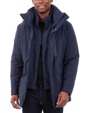 Michael Kors Insulated Polyester Parka Coat - Blue