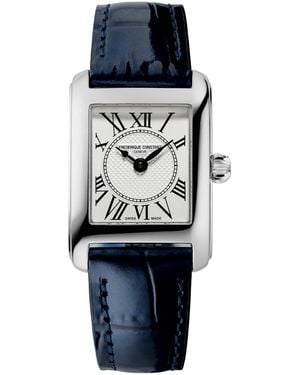 Frederique Constant Swiss Carree Leather Strap Watch 23mm - Blue