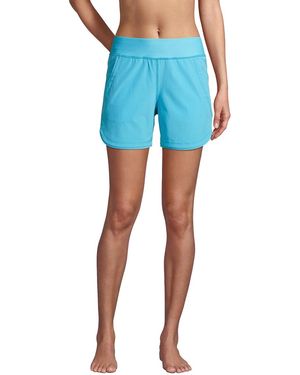 Lands' End Sunshade Upf 50 5" Board Shorts - Blue