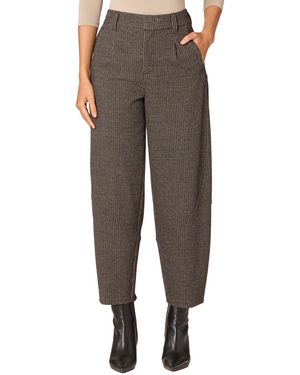Democracy Petite Balloon Barrel Sky Rise Pants - Gray