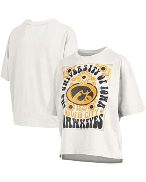 Pressbox Iowa Hawkeyes Harmony Oversized Slub T-shirt - White