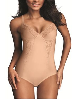 Maidenform Firm Control Embellished Unlined Shaping Bodysuit1456 - Natural