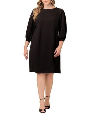 Kiyonna Plus Size Madison Sweater Knit Shift Dress - Black
