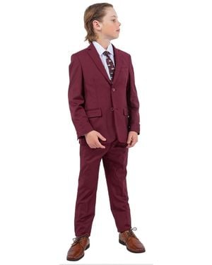 Stacy Adams Little Boys 5 Pc Suit - Red