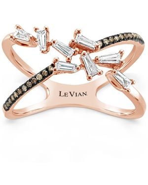 Le Vian Chocolatier Vanilla Diamond & Chocolate X Motif Statement Ring (3/8 Ct. T.w. - Pink