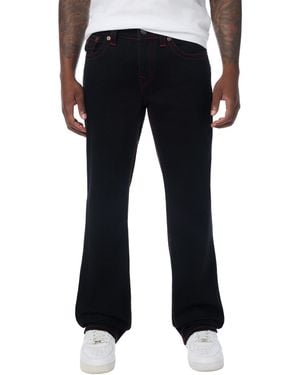 TRUE RELIGION Billy Logo-script Flap Bootcut Jeans - Black