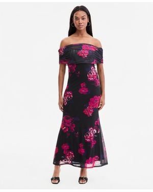 BarIII Off-the-shoulder Maxi Dress - Red