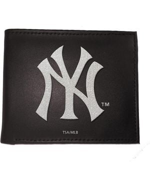 Evergreen Enterprises New York Yankees Synthetic Leather Embroidered Bifold Wallet - Black