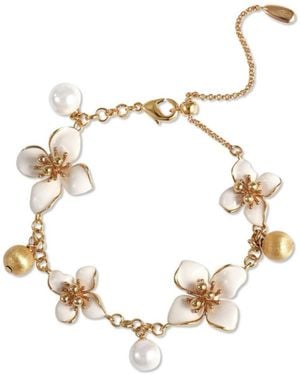 Retro Chic Iris Blossom Bracelet - White