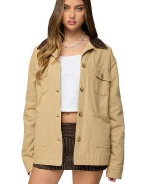 Edikted Harper Barn Coat - Natural