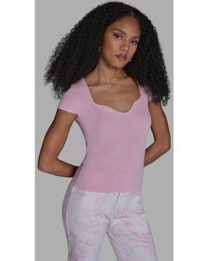 BCBGMAXAZRIA Sweetheart Neck Slim Fit Top - Multicolor