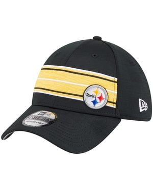 KTZ Pittsburgh Steelers Stripes 39thirty Flex Hat - Blue