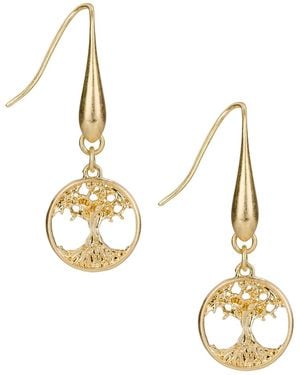 Patricia Nash Key To My Heart Collection Tree Drop Earrings - Metallic