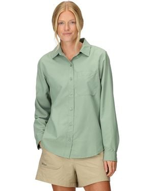 Marmot Air Exchange Upf 40 Ls Classic Collar Shirt - Green