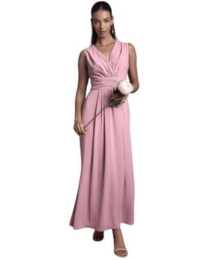 Coast V-neck Wrap Maxi Dress - Pink