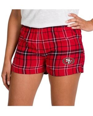Concepts Sport Scarlet/black San Francisco 49ers Ultimate Flannel Shorts - Red