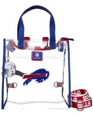 Loungefly Buffalo Bills Clear Convertible Backpack Tote Bag - Blue