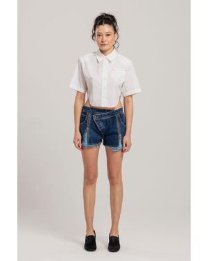 Pcfg Free Heaven Short With Zip Details - Blue