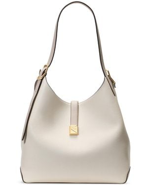 Kate Spade Deco Large Pebbled Leather Shoulder Bag - Natural