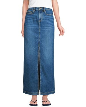 Lands' End Soft Denim Maxi Skirt - Blue