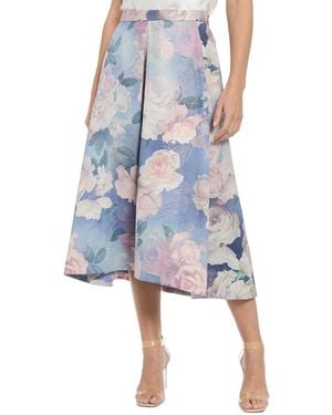 Muse Pleated Organza Skirt - Blue