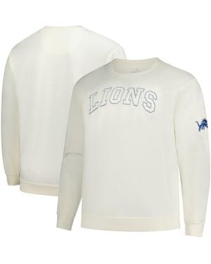 Profile Detroit Lions Big Tall Fleece Sweatshirt - White
