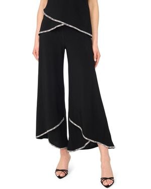 Msk Petite Rhinestone Detail Pull-on Pants - Black