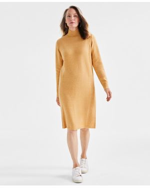 Style & Co. Mock-neck Sweater Dress - Natural