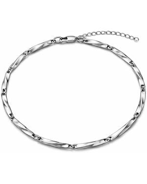 Rebl Jewelry Twisted Link Bracelet Stainless Steel - Metallic