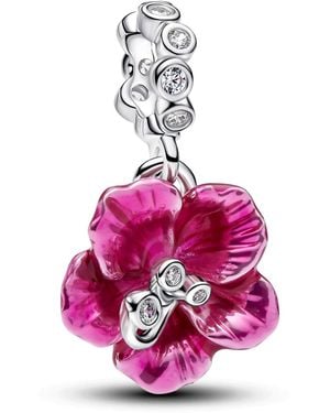PANDORA Hibiscus Dangle Charm - Pink