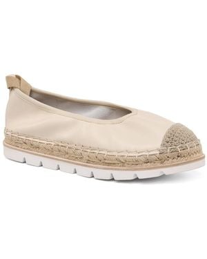 J/Slides Bridget Leather Flat - Natural