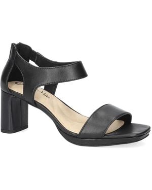 Bella Vita Sonic Square Toe Sandals - Black